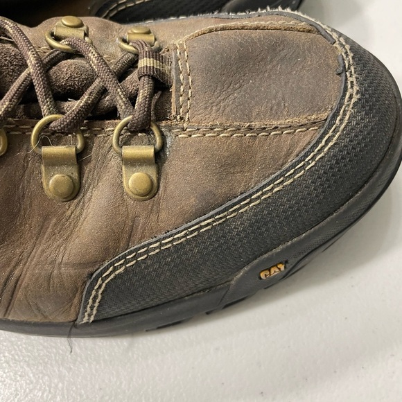 CATERPILLAR Brown Leather Hiking Work Boots Size 12 SB- main image 14